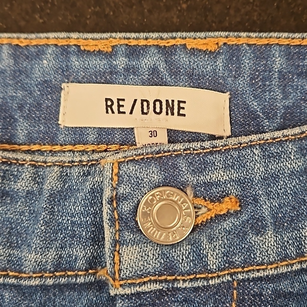 💕RE/DONE💕 70s Cigarette Jeans ~ River Blue 30 NWT - Picture 13 of 16